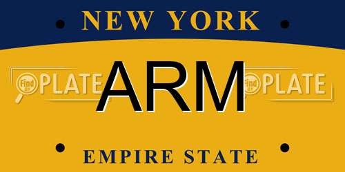 ARM New York License Plate