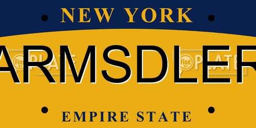 ARMSDLER New York License Plate