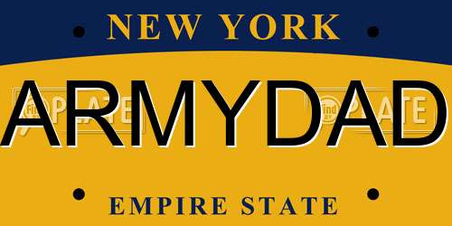 ARMYDAD New York License Plate