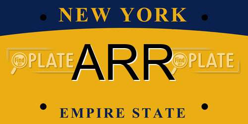 ARR New York License Plate