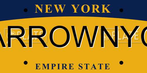 ARROWNYC New York License Plate