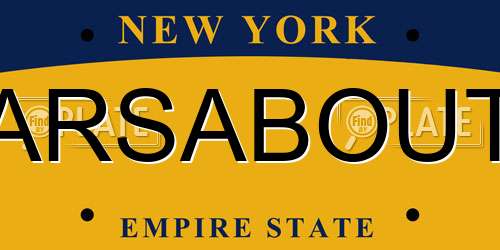 ARSABOUT New York License Plate