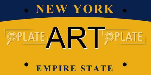 ART New York License Plate