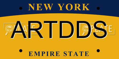 ARTDDS New York License Plate