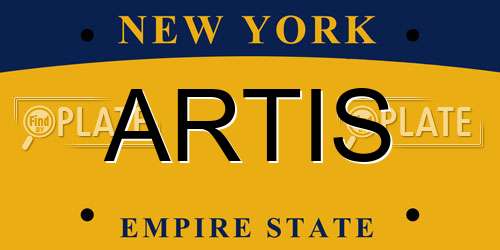 ARTIS New York License Plate