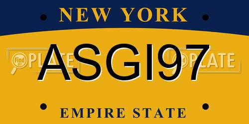 ASGI97 New York License Plate