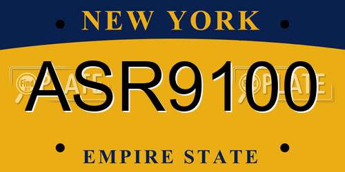 ASR9100 New York License Plate