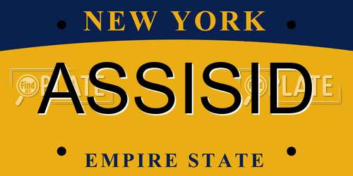 ASSISID New York License Plate