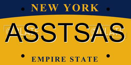 ASSTSAS New York License Plate