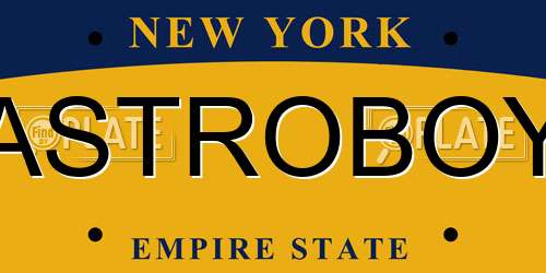 ASTROBOY New York License Plate