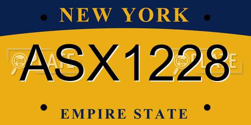 ASX1228 New York License Plate
