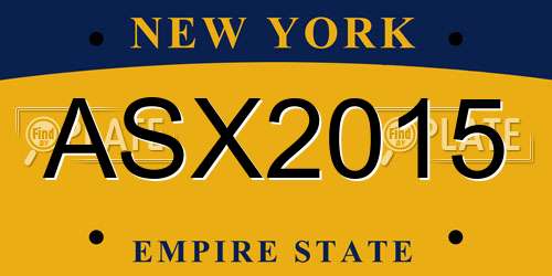 ASX2015 New York License Plate