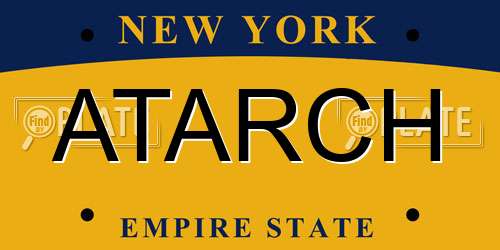 ATARCH New York License Plate