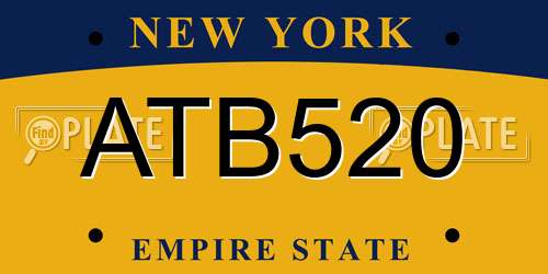 ATB520 New York License Plate