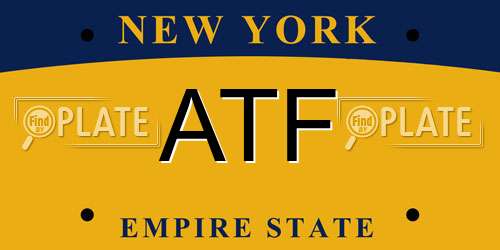 ATF New York License Plate