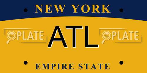 ATL New York License Plate