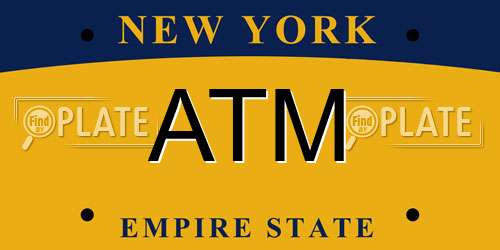 ATM New York License Plate