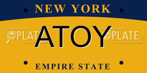 ATOY New York License Plate