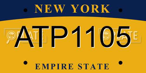 ATP1105 New York License Plate