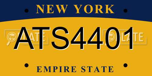 ATS4401 New York License Plate