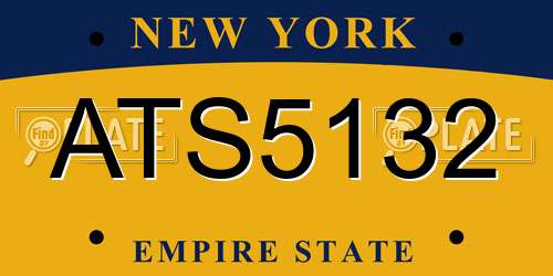 ATS5132 New York License Plate