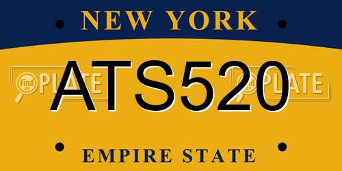 ATS520 New York License Plate