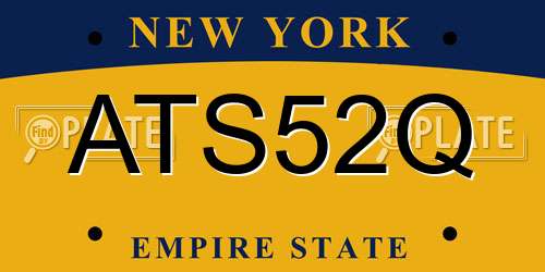 ATS52Q New York License Plate