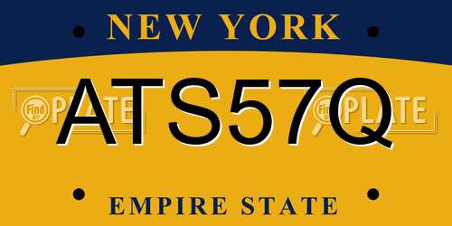 ATS57Q New York License Plate