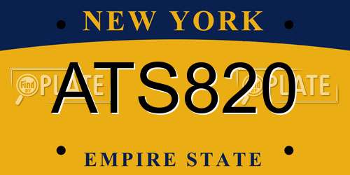 ATS820 New York License Plate