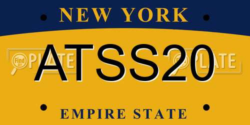 ATSS20 New York License Plate