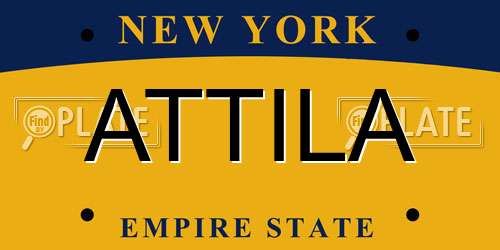 ATTILA New York License Plate
