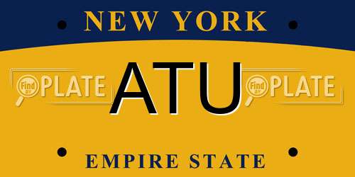 ATU New York License Plate