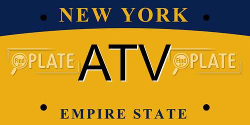ATV New York License Plate