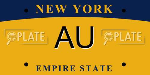 AU New York License Plate