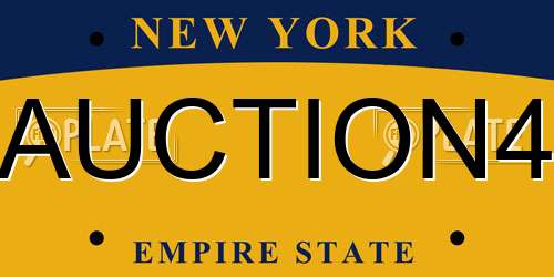 AUCTION4 New York License Plate