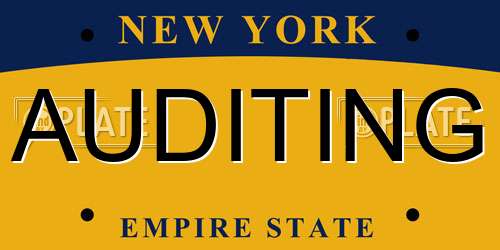 AUDITING New York License Plate