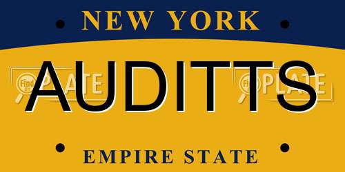 AUDITTS New York License Plate