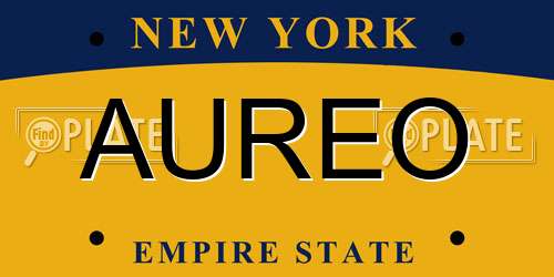 AUREO New York License Plate
