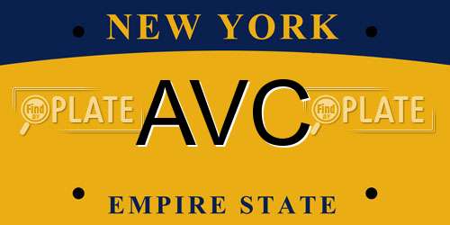 AVC New York License Plate