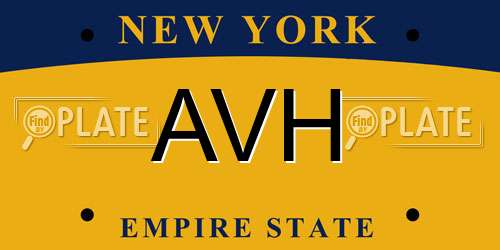 AVH New York License Plate