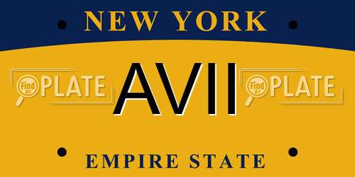 AVII New York License Plate