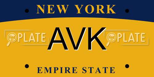 AVK New York License Plate