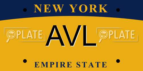 AVL New York License Plate