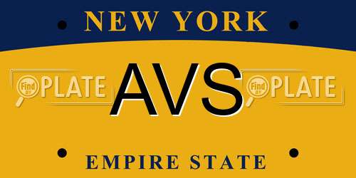 AVS New York License Plate