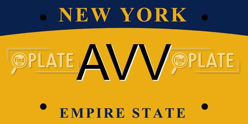 AVV New York License Plate