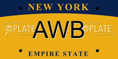 AWB New York License Plate