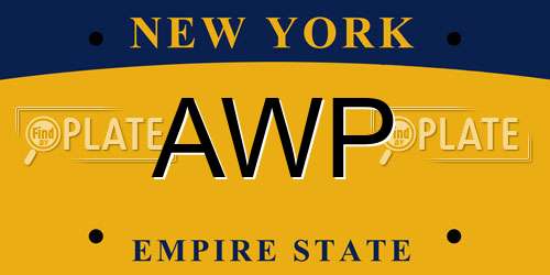 AWP New York License Plate