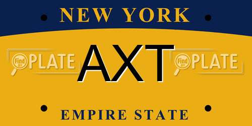 AXT New York License Plate