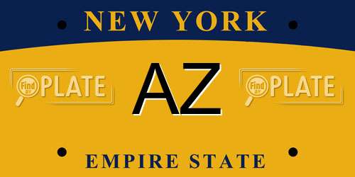 AZ New York License Plate