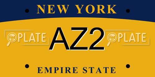 AZ2 New York License Plate